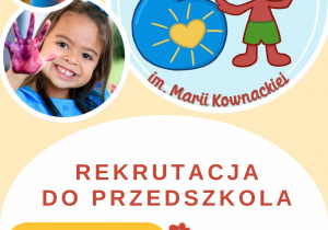 plakat związany z rekrutacją dzieci do przedszkola