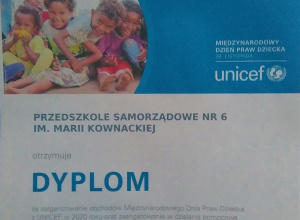 Podziękowanie UNICEF