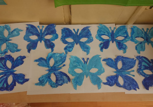 Praca plastyczna- niebieskie motyle