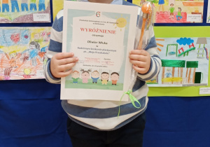 Nagrodzony chłopiec w konkursie pt. "Moje Przedszkole"