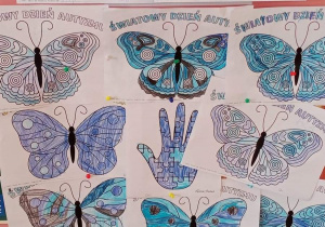 "niebieskie motyle" - praca "Plastusiów"